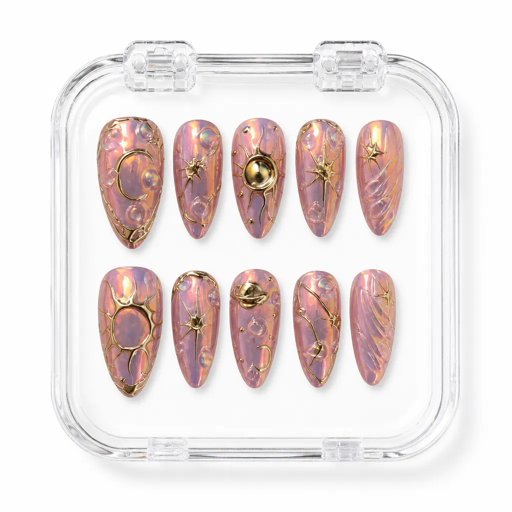 Celestial Twilight Gold – Xưởng gia công Nailbox Sỉ thủ công