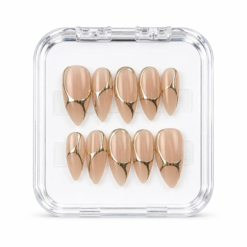 Champagne Elegance – Xưởng gia công Nailbox Sỉ thủ công