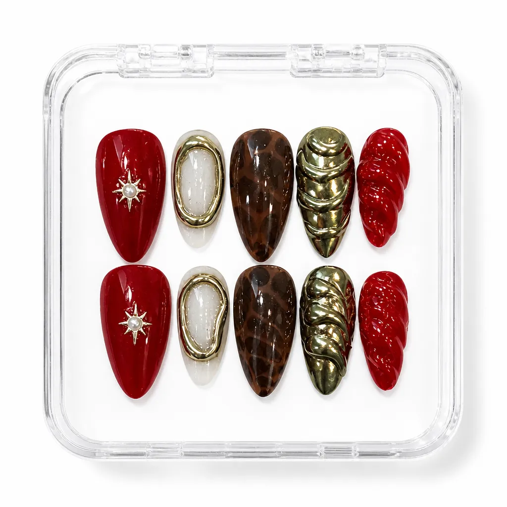 Charm Crimson Luxe – Xưởng gia công Nailbox Sỉ thủ công