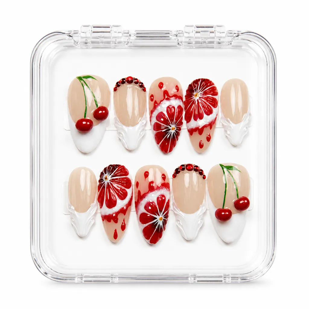 Cherry Blossom Almond – Xưởng gia công Nailbox Sỉ thủ công