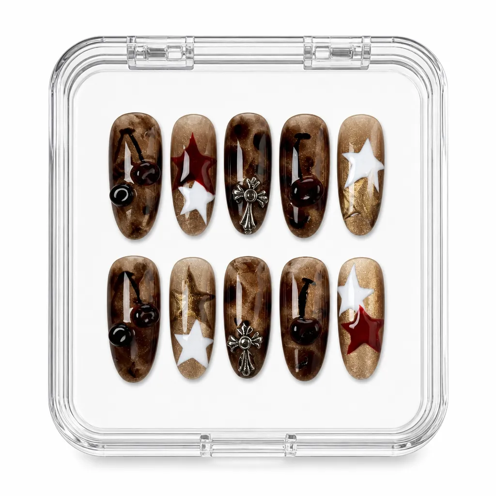Cherry Gothic Aura – Xưởng gia công Nailbox Sỉ thủ công