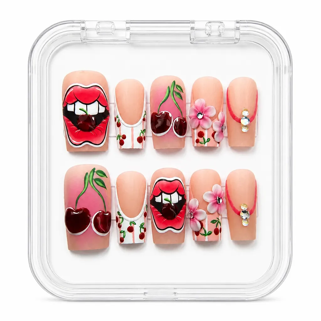 Cherry Luxe Set – Xưởng gia công Nailbox Sỉ thủ công