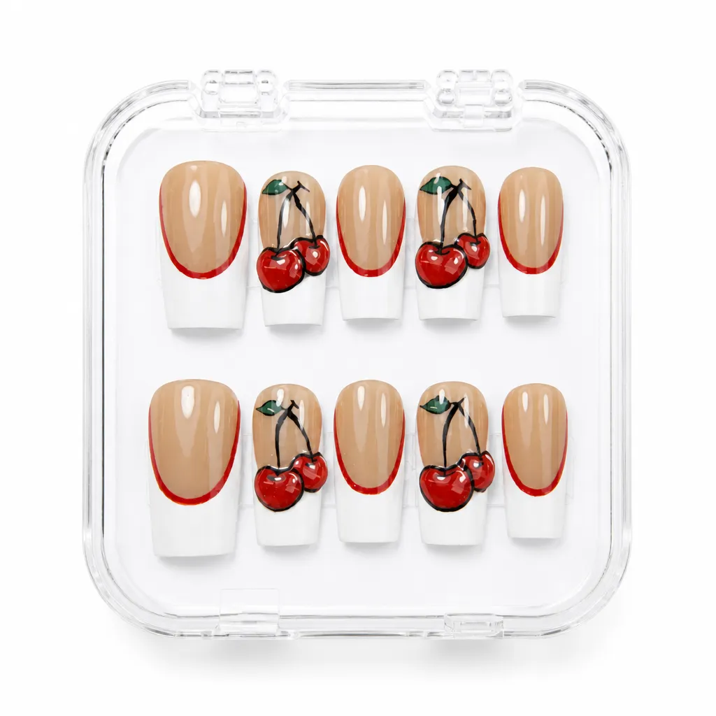 Cherry Red French – Xưởng gia công Nailbox Sỉ thủ công