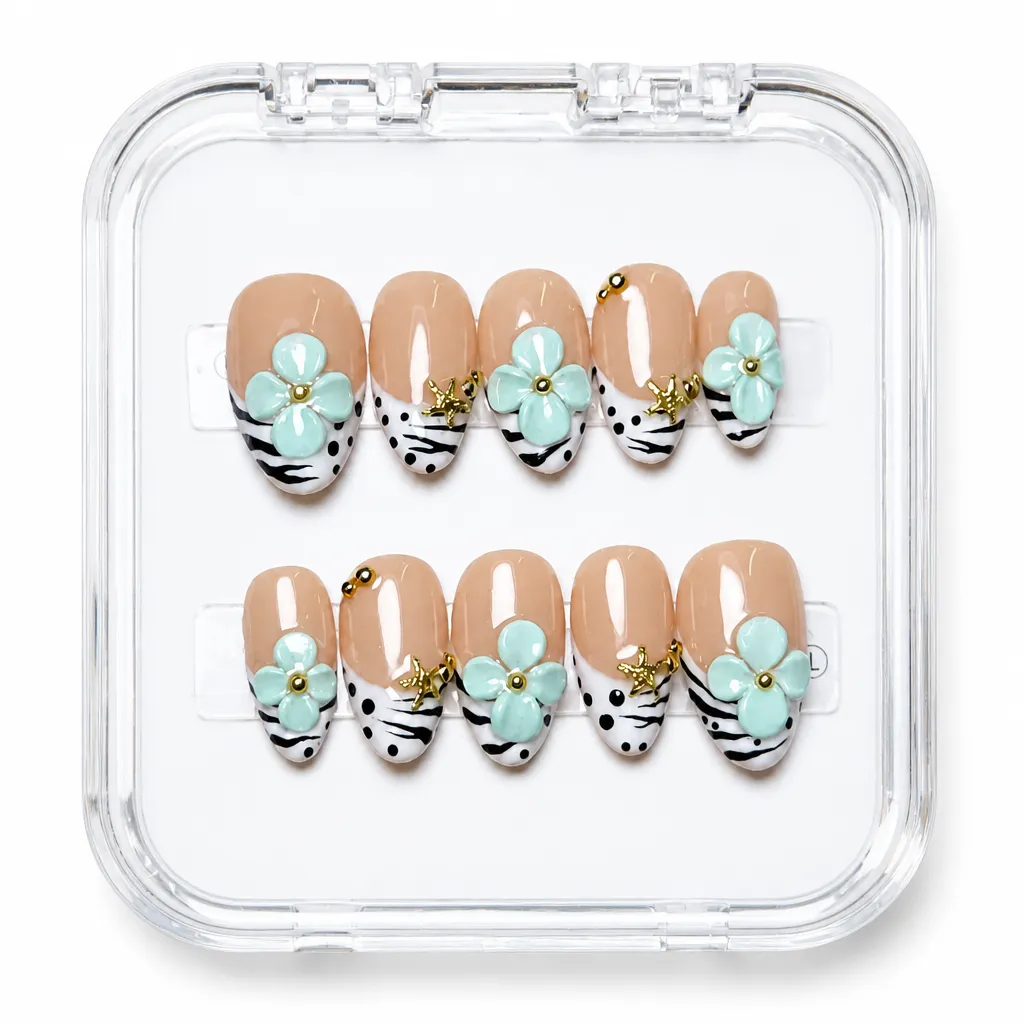 Chic Blossom Elegance – Xưởng gia công Nailbox Sỉ thủ công