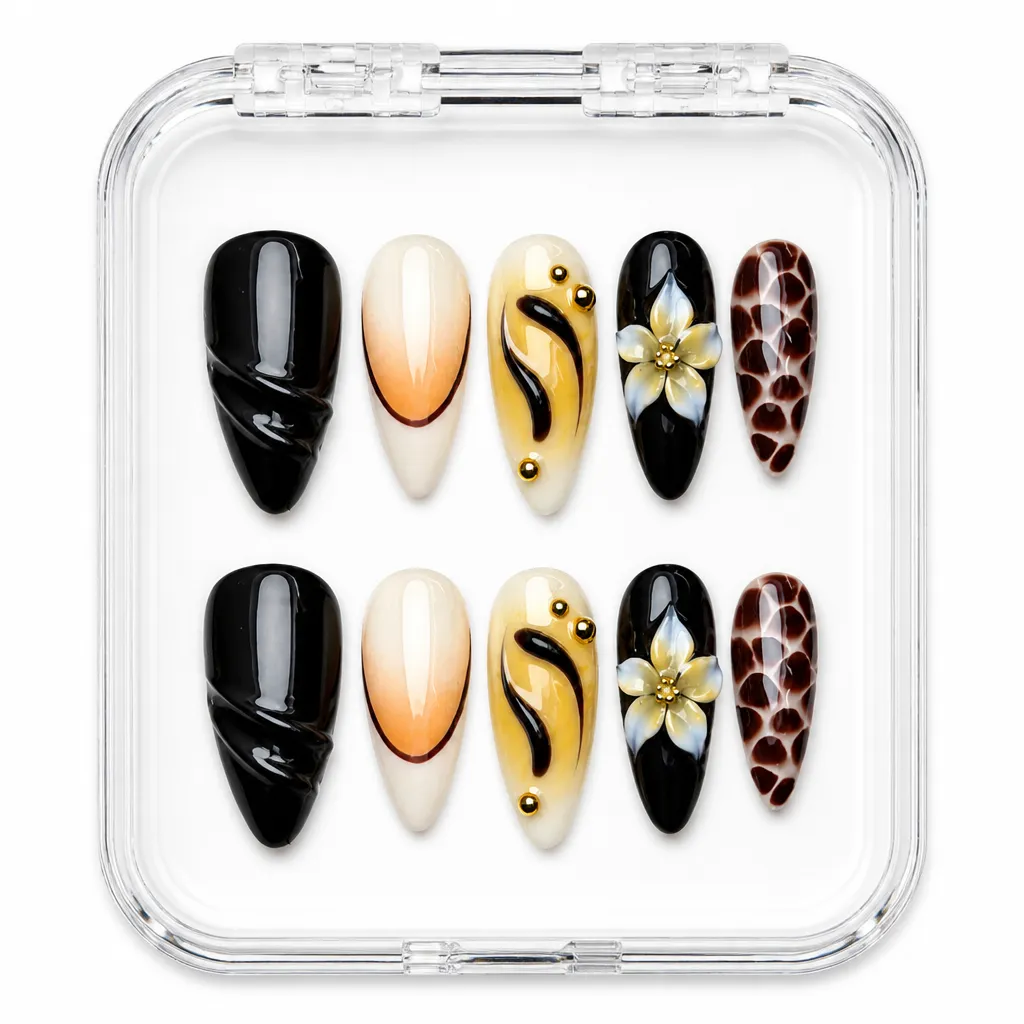 Chic Leopard Luxe – Xưởng gia công Nailbox Sỉ thủ công
