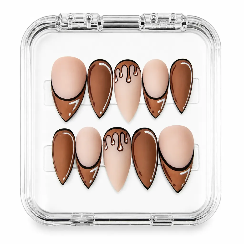 Chocolate Swirl – Xưởng gia công Nailbox Sỉ thủ công