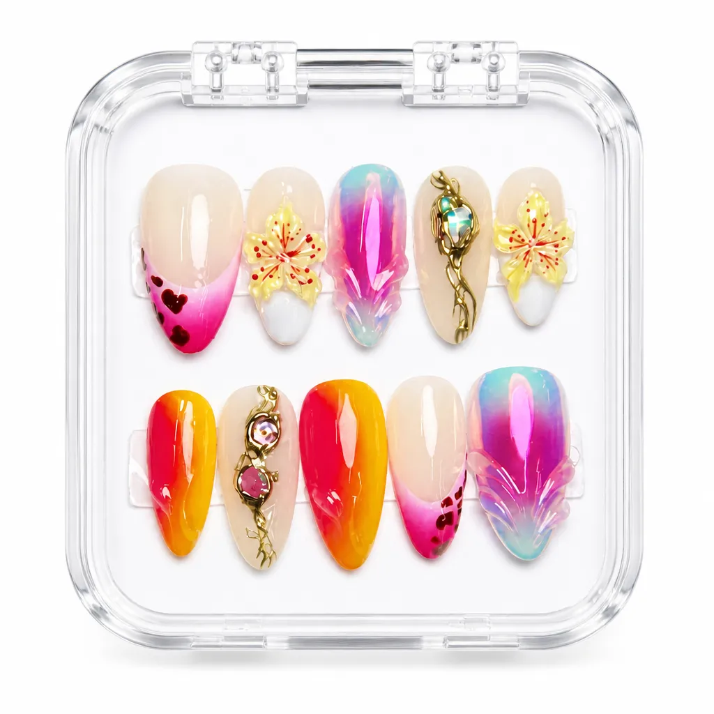 Chromatic Feather Luxe – Xưởng gia công Nailbox Sỉ thủ công