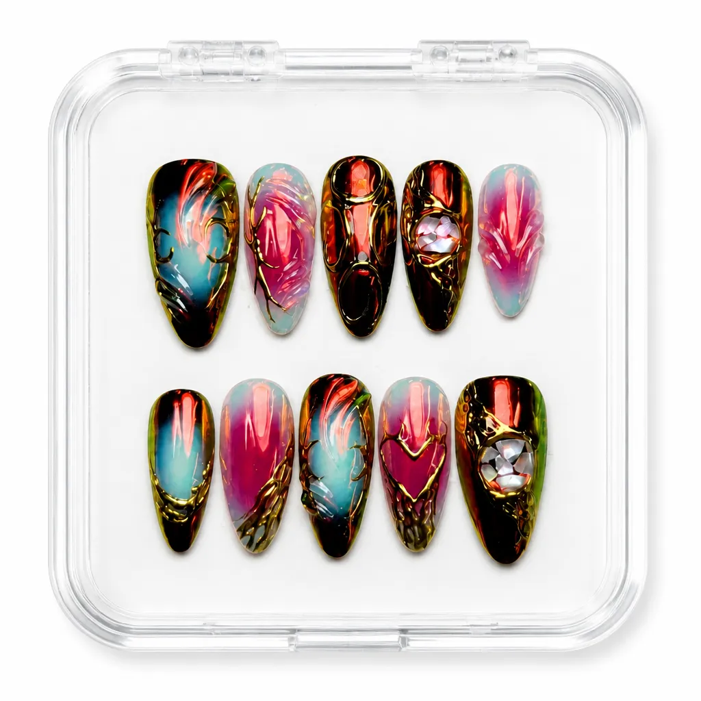 Chromatic Luxe Almond – Xưởng gia công Nailbox Sỉ thủ công
