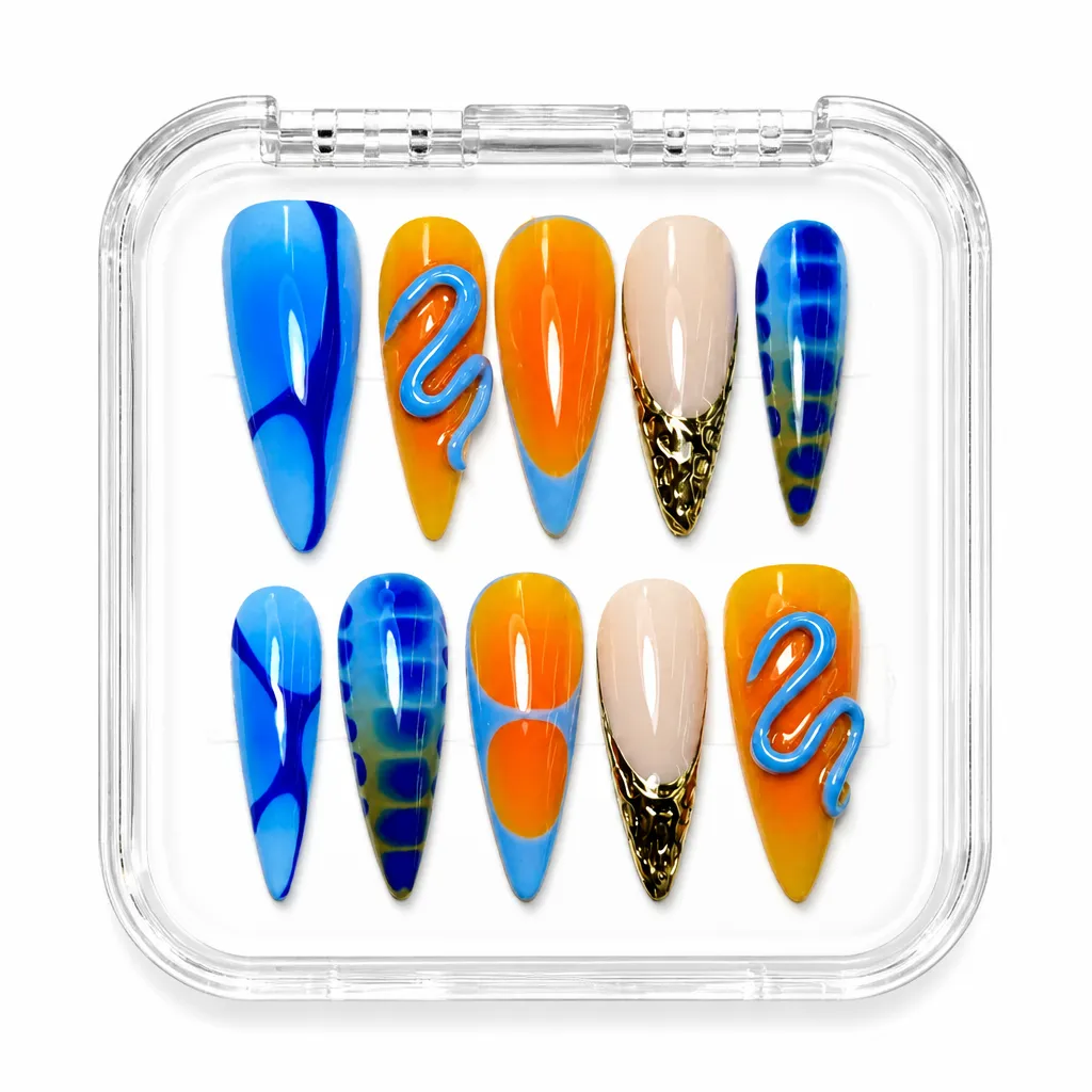 Chromatic Luxe Stilettos – Mẫu Nailbox Sỉ Thiết Kế Thủ Công