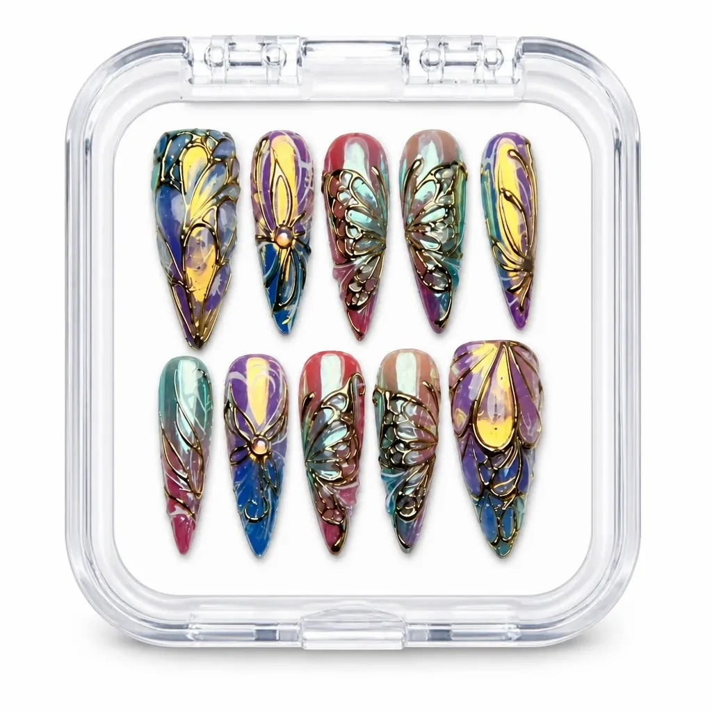 Chromatic Mystique – Mẫu Nailbox Sỉ Thiết Kế Thủ Công