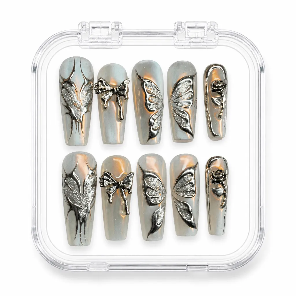 Chrome Butterfly Wings – Xưởng gia công Nailbox Sỉ thủ công
