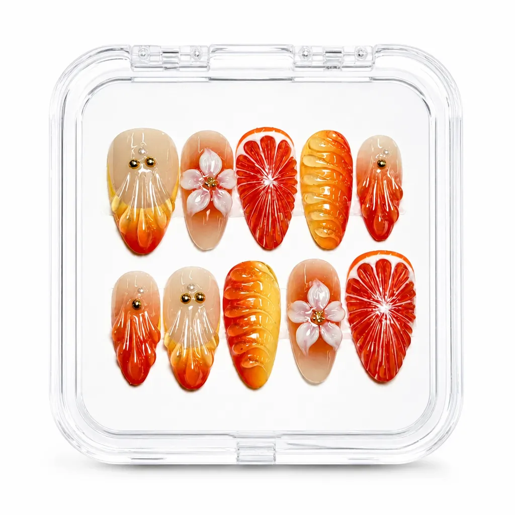 Citrus Bloom Almond – Xưởng gia công Nailbox Sỉ thủ công