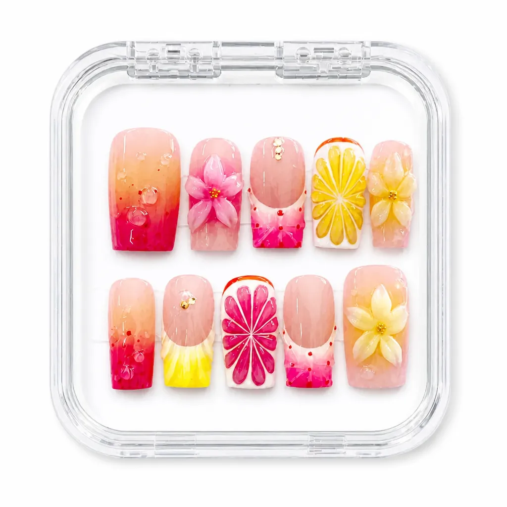 Citrus Bloom Collection – Xưởng gia công Nailbox Sỉ thủ công