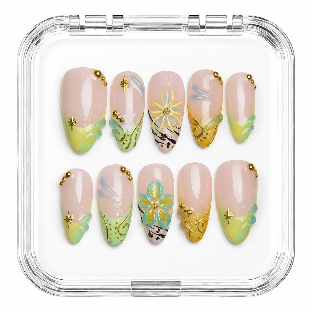 Citrus Bloom Luxury – Xưởng gia công Nailbox Sỉ thủ công