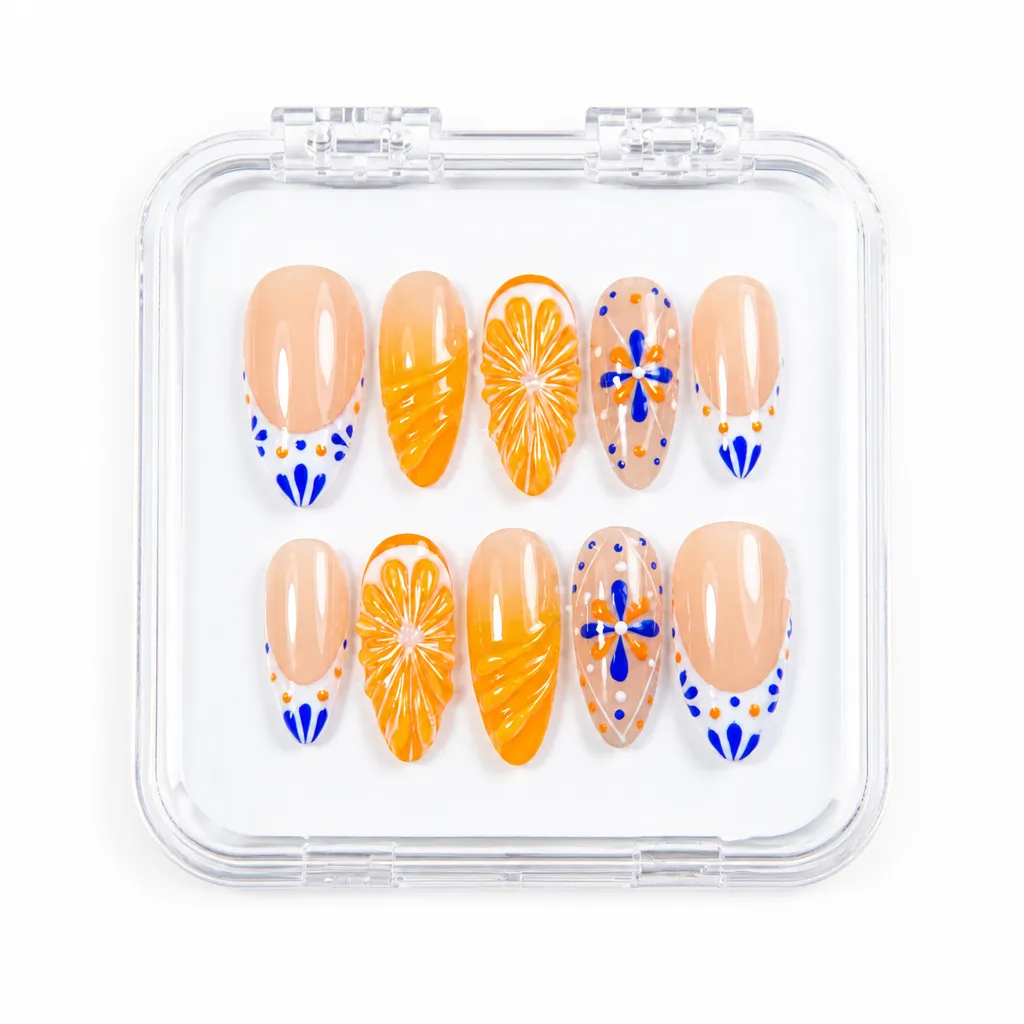 Citrus Radiance – Xưởng gia công Nailbox Sỉ thủ công