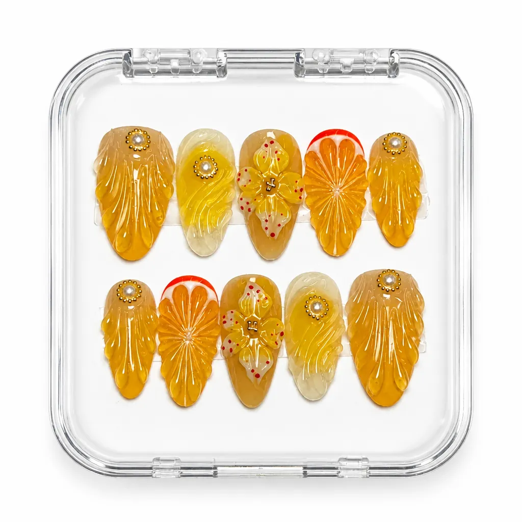 Citrus Shell Blossom – Xưởng gia công Nailbox Sỉ thủ công