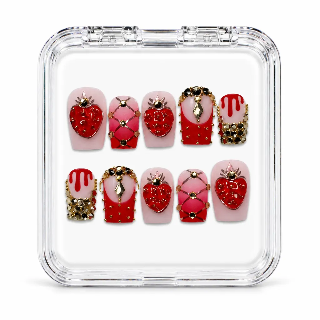 Classic Crimson Luxe – Xưởng gia công Nailbox Sỉ thủ công