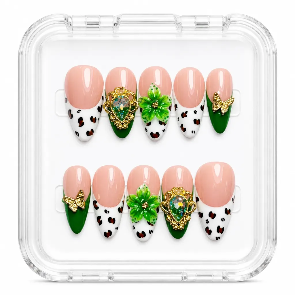 Classic Emerald Luxe – Xưởng gia công Nailbox Sỉ thủ công