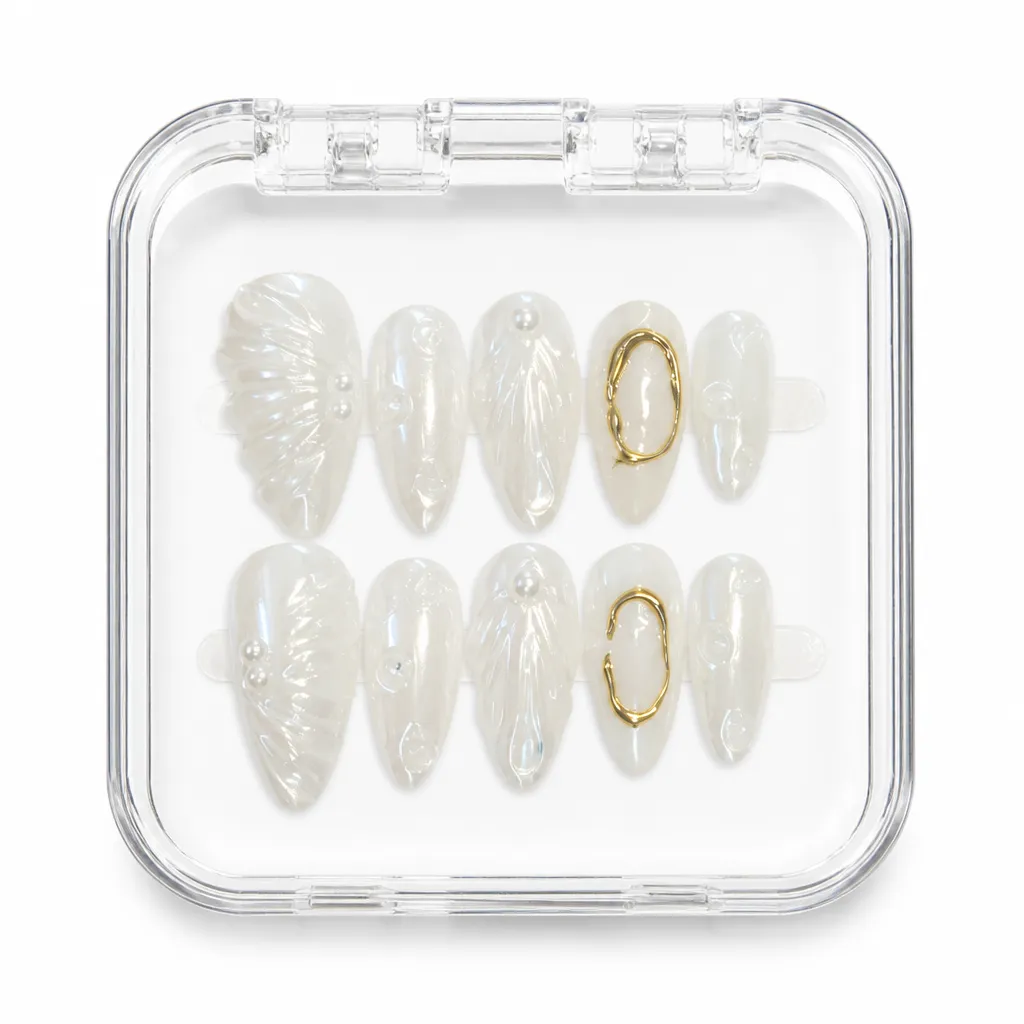 Clear Ethereal Shimmer – Xưởng gia công Nailbox Sỉ thủ công