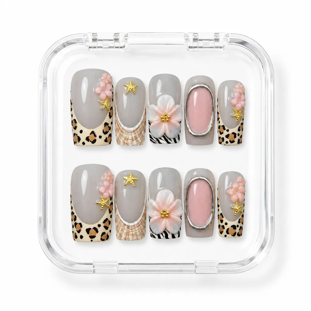 Coastal Seashell Elegance – Xưởng gia công Nailbox Sỉ thủ công