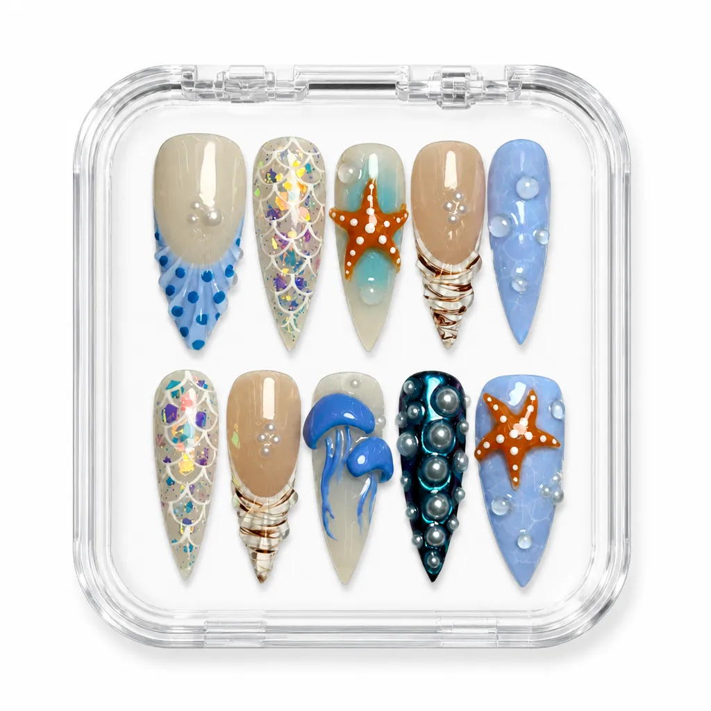 Coastal Starfish Dreams – Xưởng gia công Nailbox Sỉ thủ công