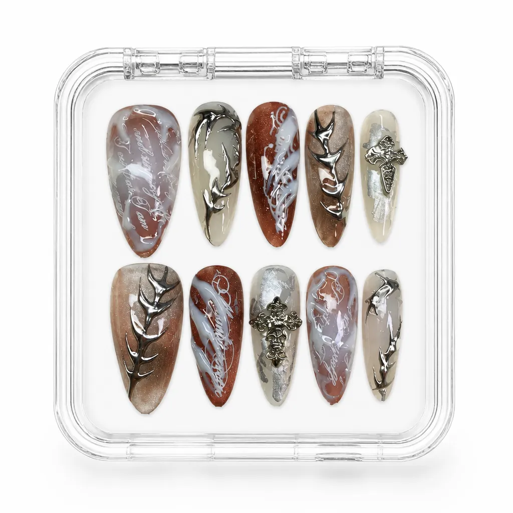 Copper Gothic Spine – Xưởng gia công Nailbox Sỉ thủ công