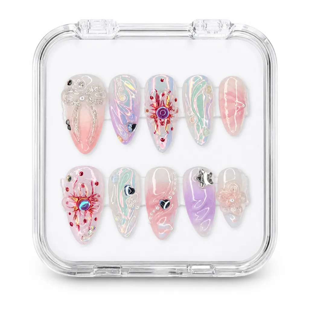 Cosmic Bloom Stilettos – Xưởng gia công Nailbox Sỉ thủ công