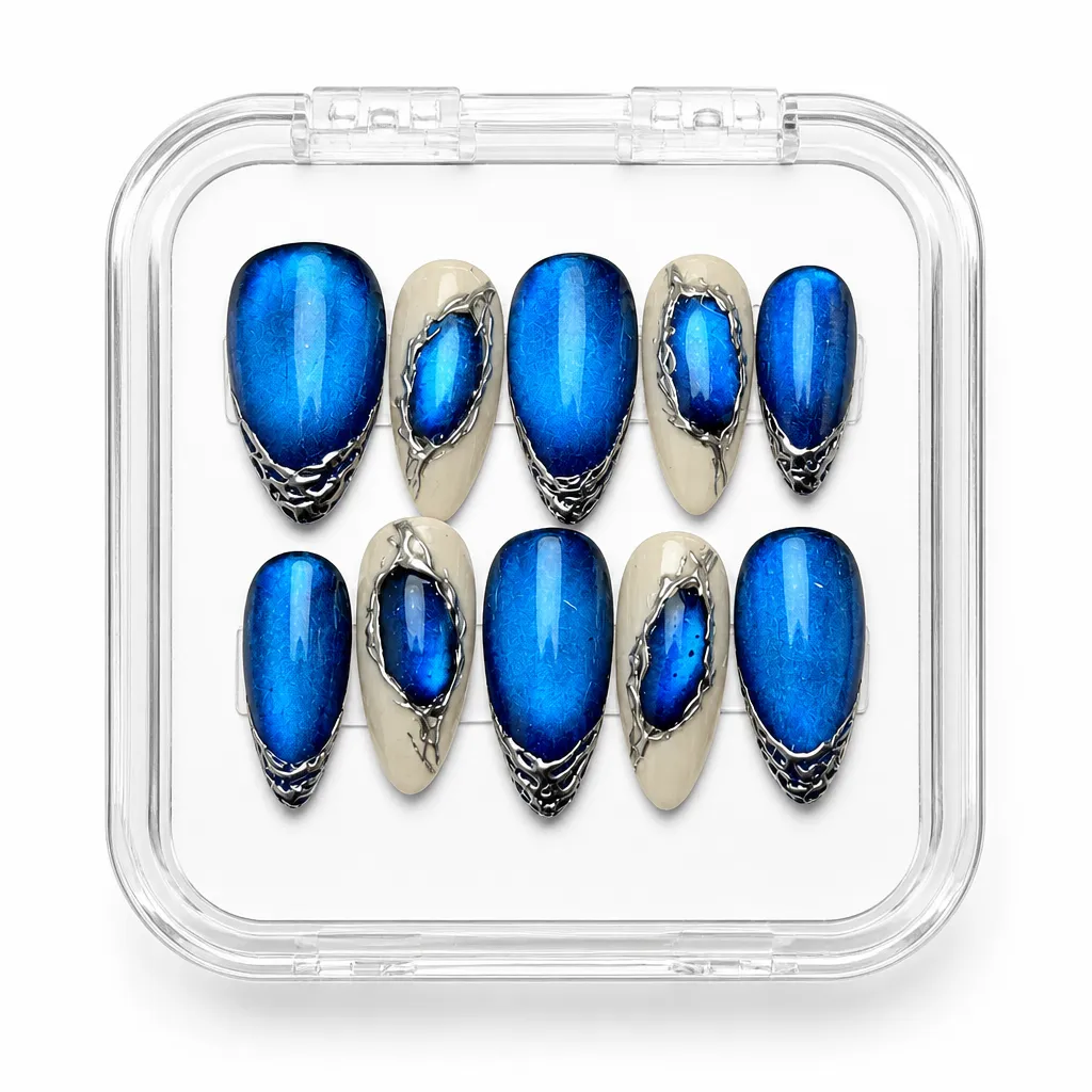 Cosmic Blue Silver – Xưởng gia công Nailbox Sỉ thủ công