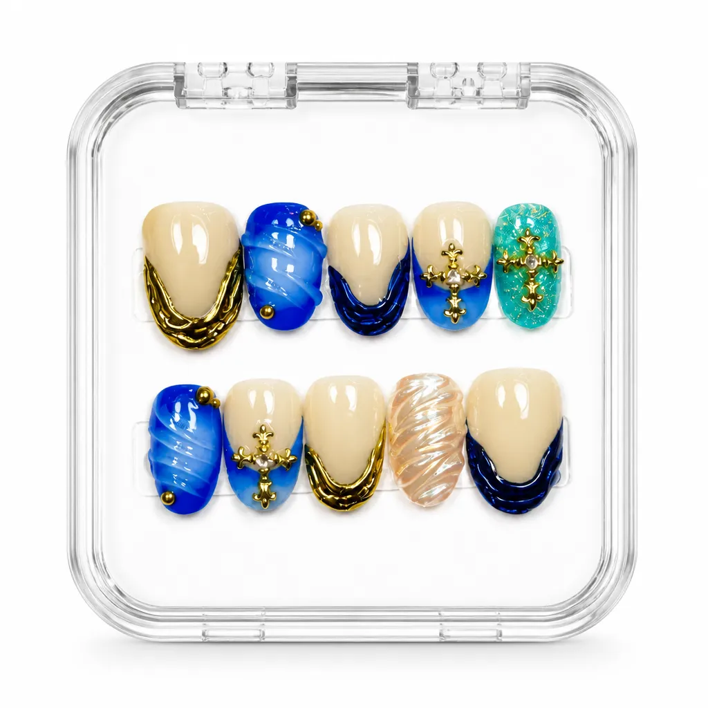 Cream Azure Luxe – Xưởng gia công Nailbox Sỉ thủ công