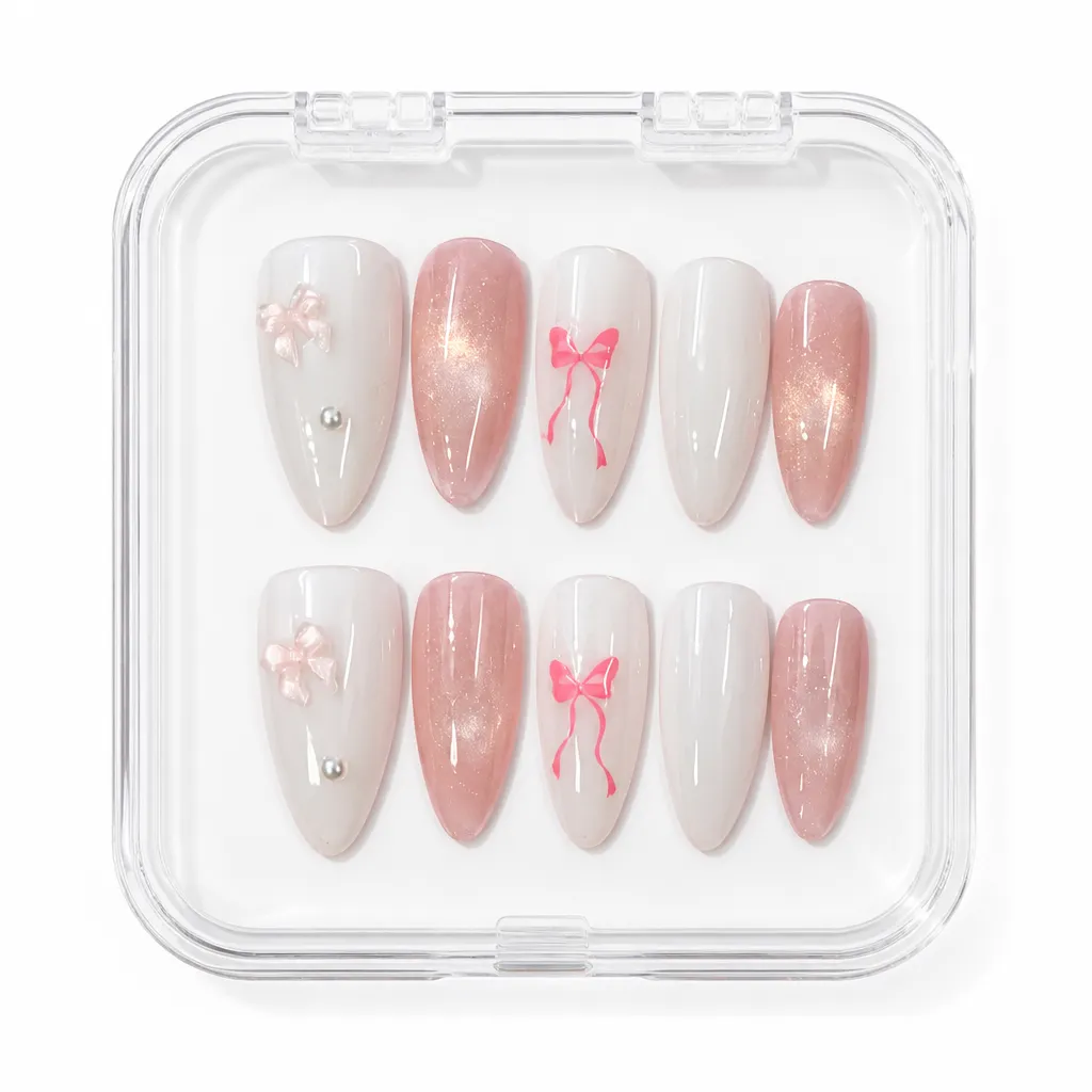 Cream Bow Collection – Xưởng gia công Nailbox Sỉ thủ công