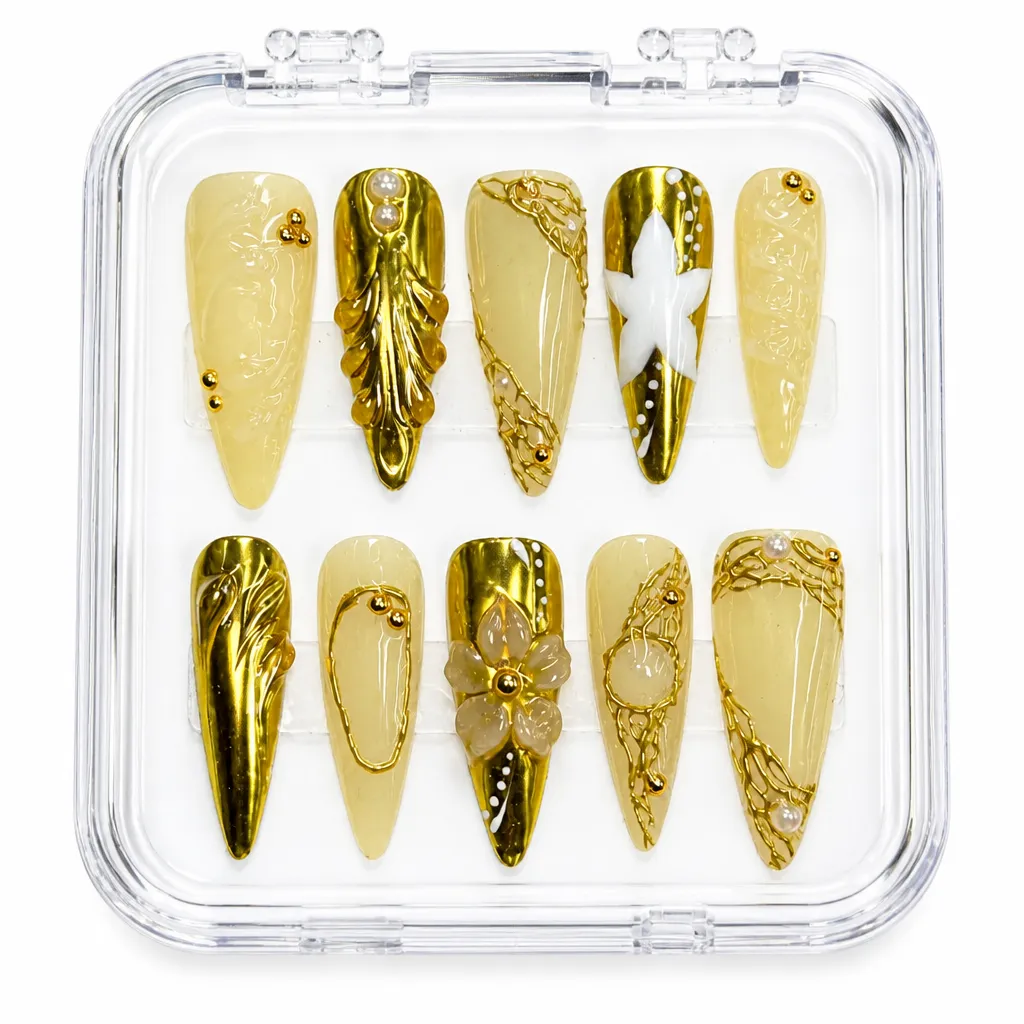 Cream Stiletto Luxe – Xưởng gia công Nailbox Sỉ thủ công