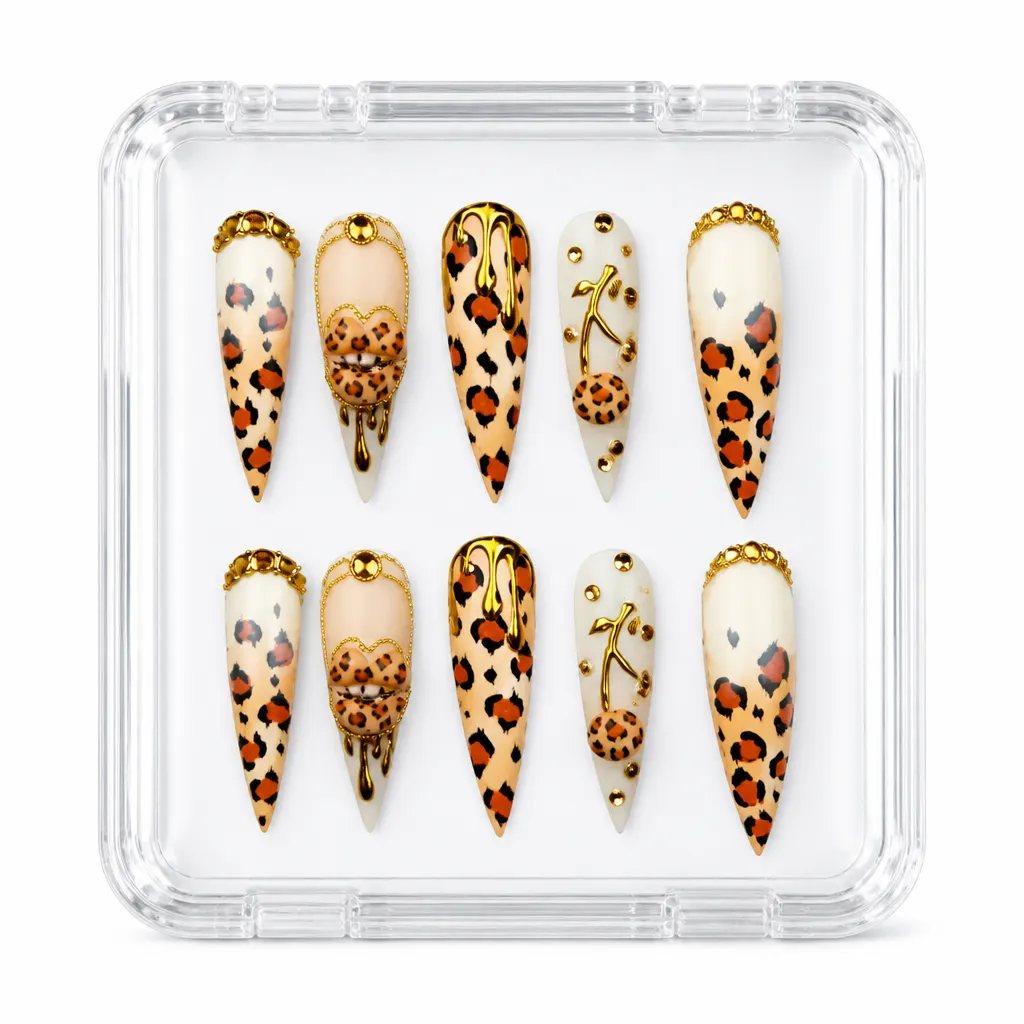 Cream Tortoiseshell Elegance – Xưởng gia công Nailbox Sỉ thủ công