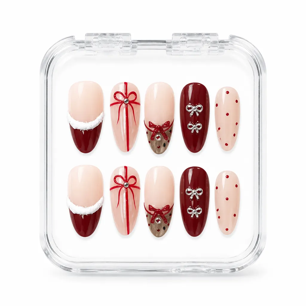 Crimson Bow – Mẫu Nailbox Sỉ Thiết Kế Thủ Công