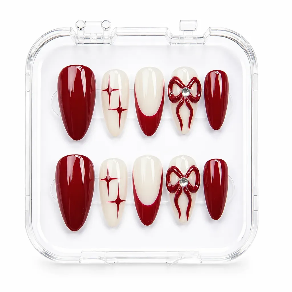 Crimson Coquette Bows – Xưởng gia công Nailbox Sỉ thủ công