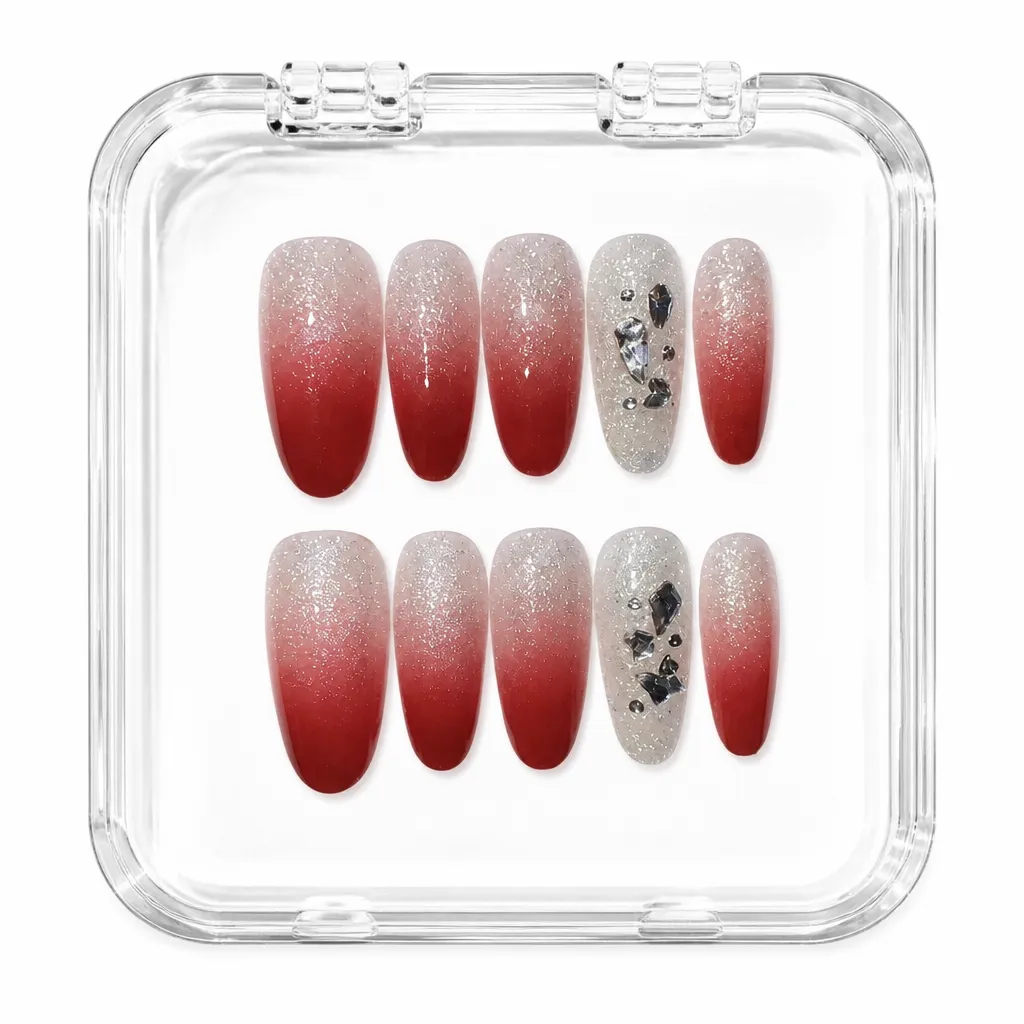 Crimson Frost Luxe – Xưởng gia công Nailbox Sỉ thủ công
