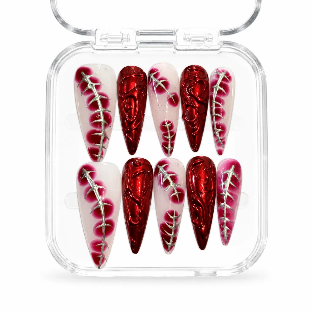 Crimson Glitter – Xưởng gia công Nailbox Sỉ thủ công
