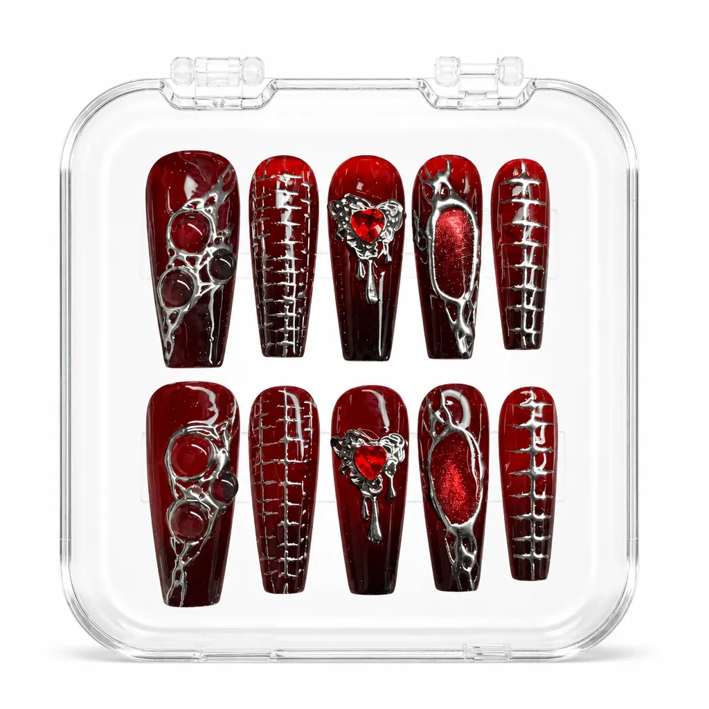 Crimson Gothic Coffin – Xưởng gia công Nailbox Sỉ thủ công