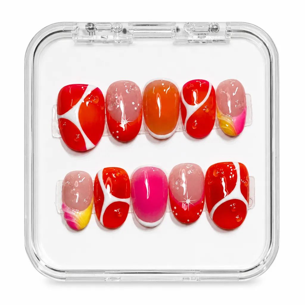 Crimson Gradient – Xưởng gia công Nailbox Sỉ thủ công