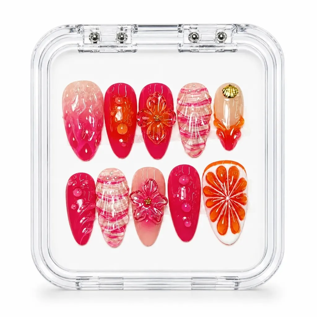 Crimson Radiance Collection – Xưởng gia công Nailbox Sỉ thủ công