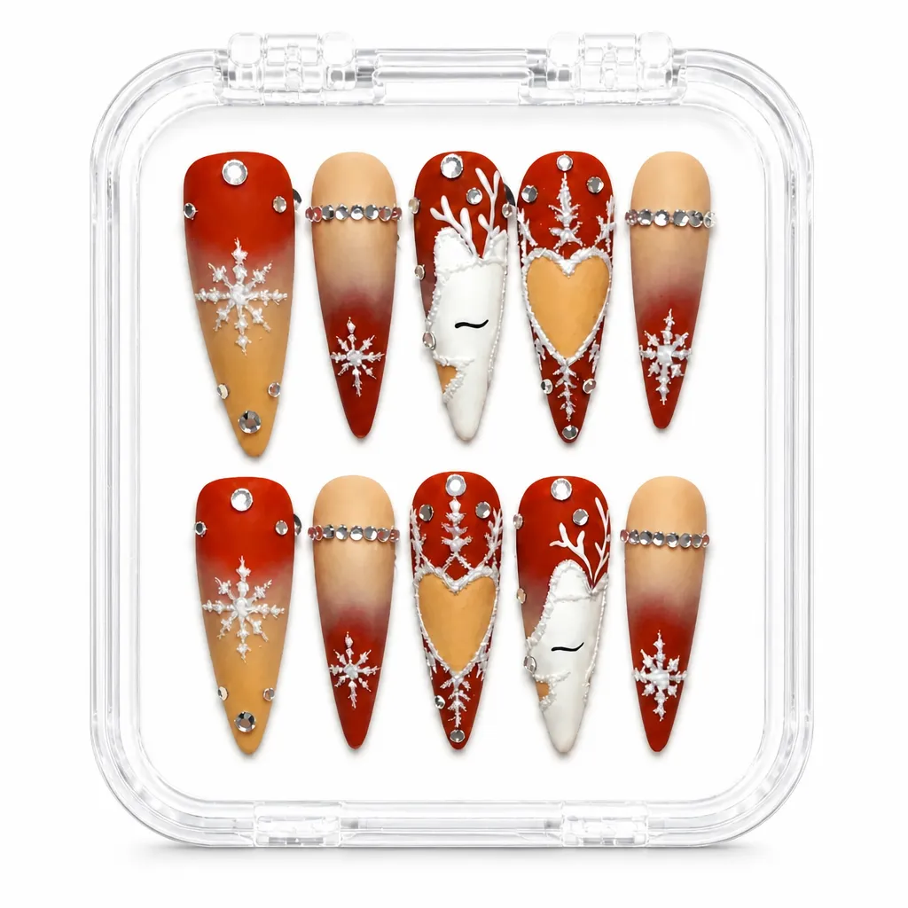 Crimson Snowflake – Xưởng gia công Nailbox Sỉ thủ công