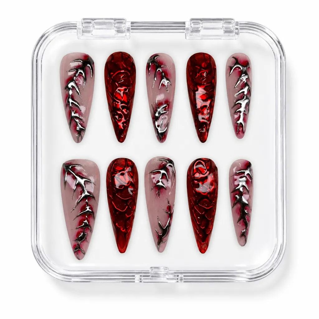 Crimson Thorn Romance – Xưởng gia công Nailbox Sỉ thủ công