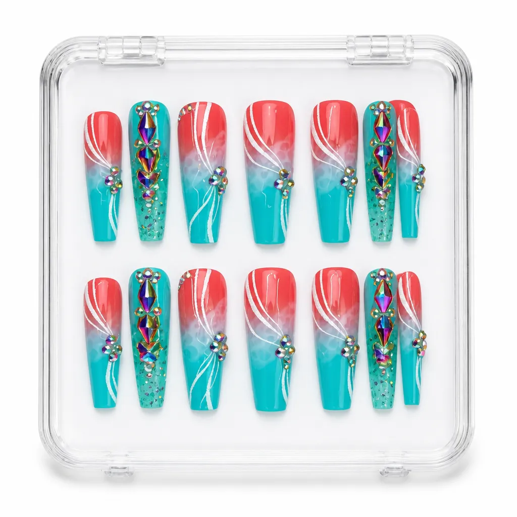 Crimson Tide Ombre – Xưởng gia công Nailbox Sỉ thủ công