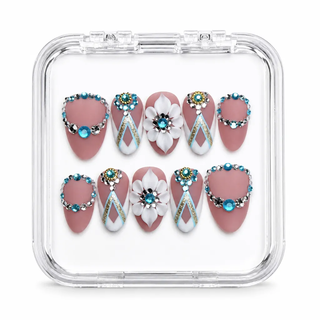 Crystalline Blush Coffin – Xưởng gia công Nailbox Sỉ thủ công