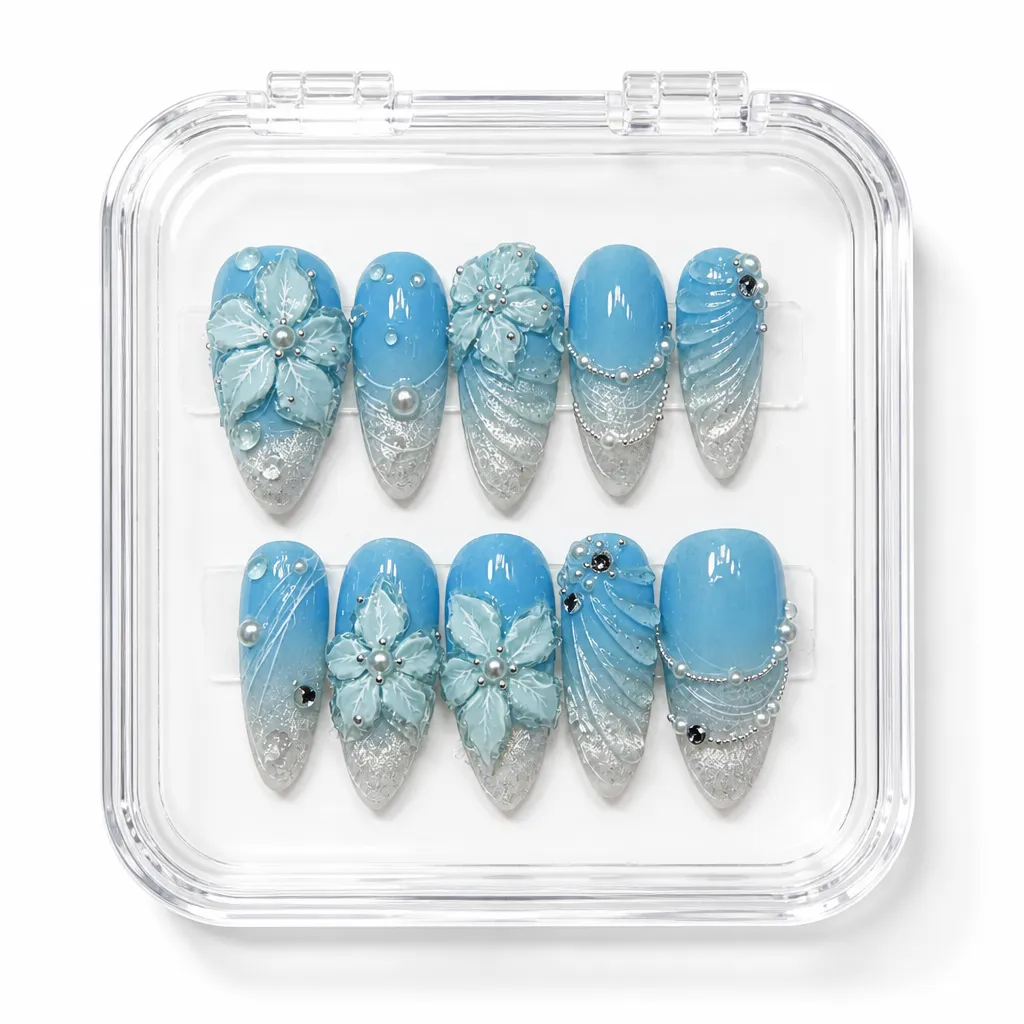 Crystalline Elegance Stiletto – Xưởng gia công Nailbox Sỉ thủ công