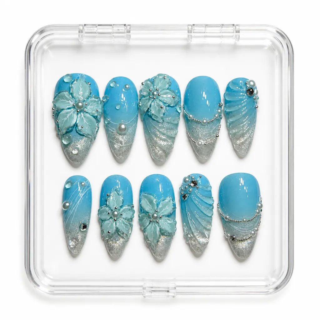 Crystalline Serenity – Xưởng gia công Nailbox Sỉ thủ công