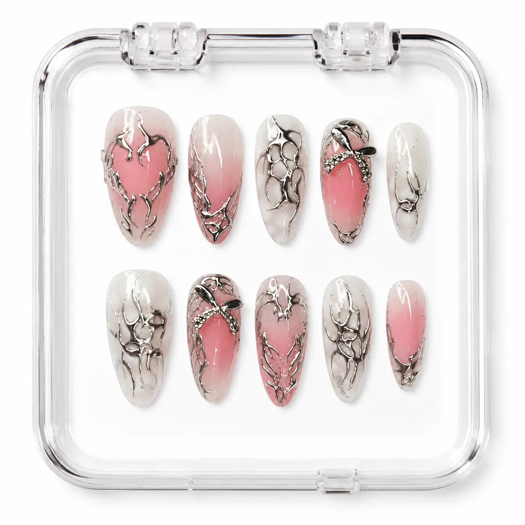 Cyber Chrome Rose – Xưởng gia công Nailbox Sỉ thủ công