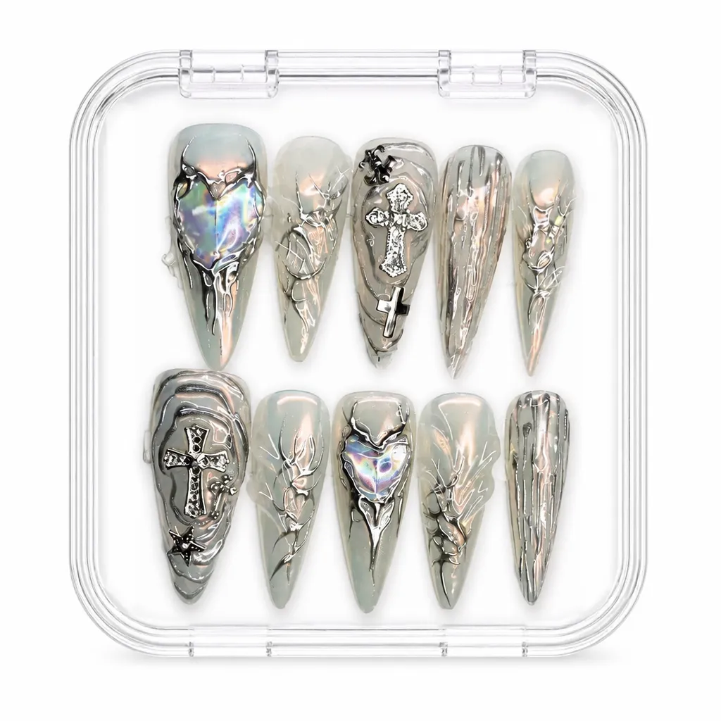 Cyber Gothic Almond – Xưởng gia công Nailbox Sỉ thủ công