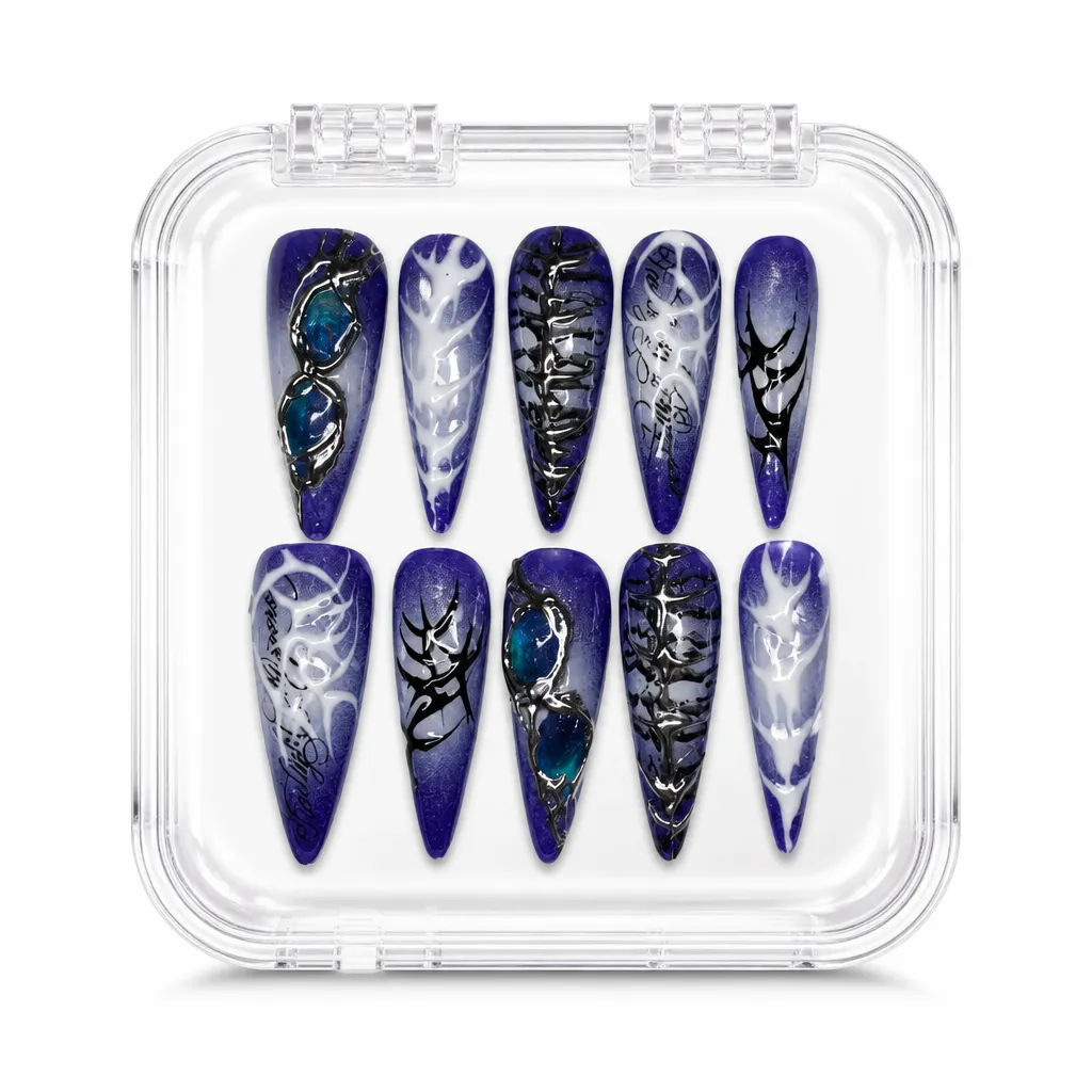 Cyber Violet Gem – Xưởng gia công Nailbox Sỉ thủ công