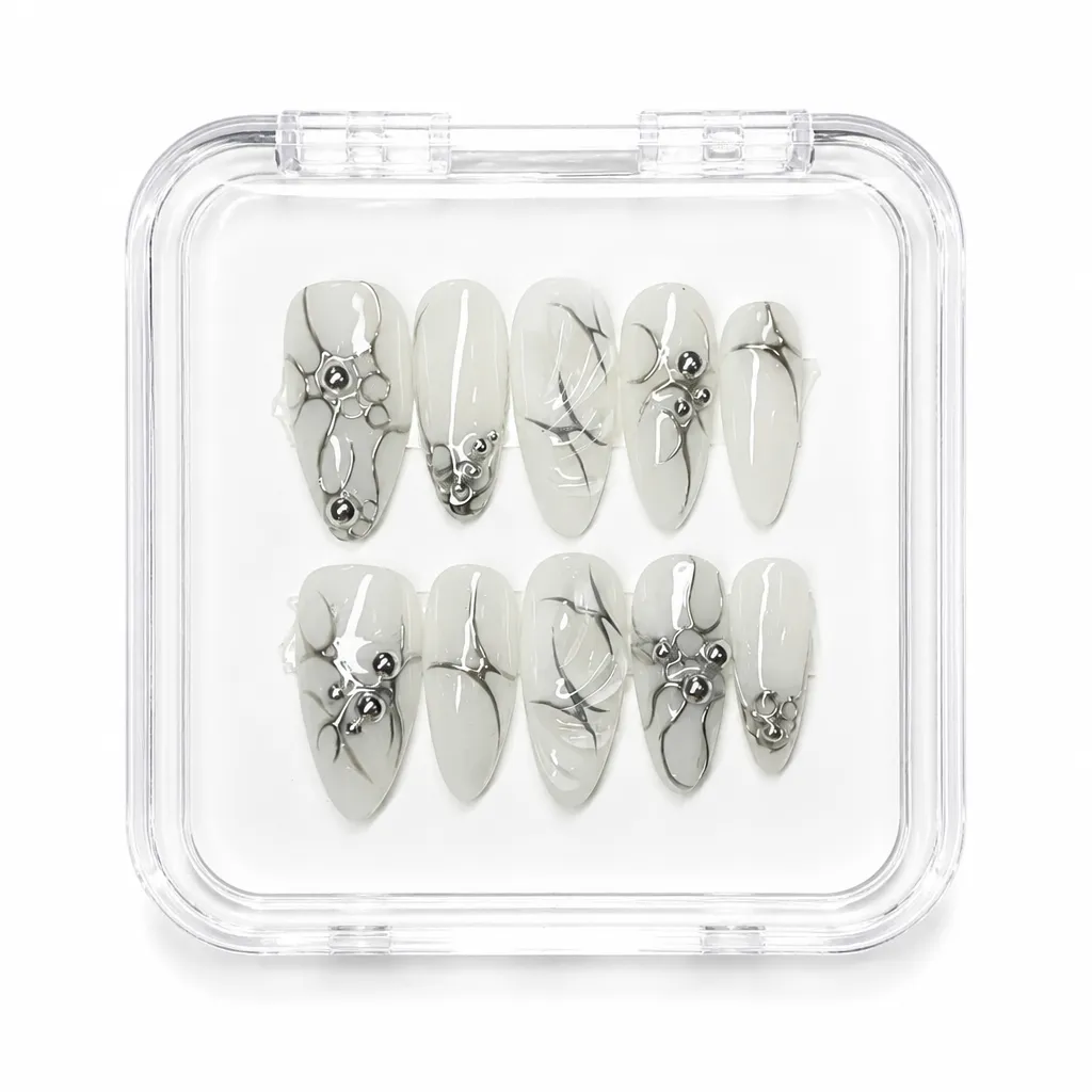 Cyber Web Almond – Xưởng gia công Nailbox Sỉ thủ công
