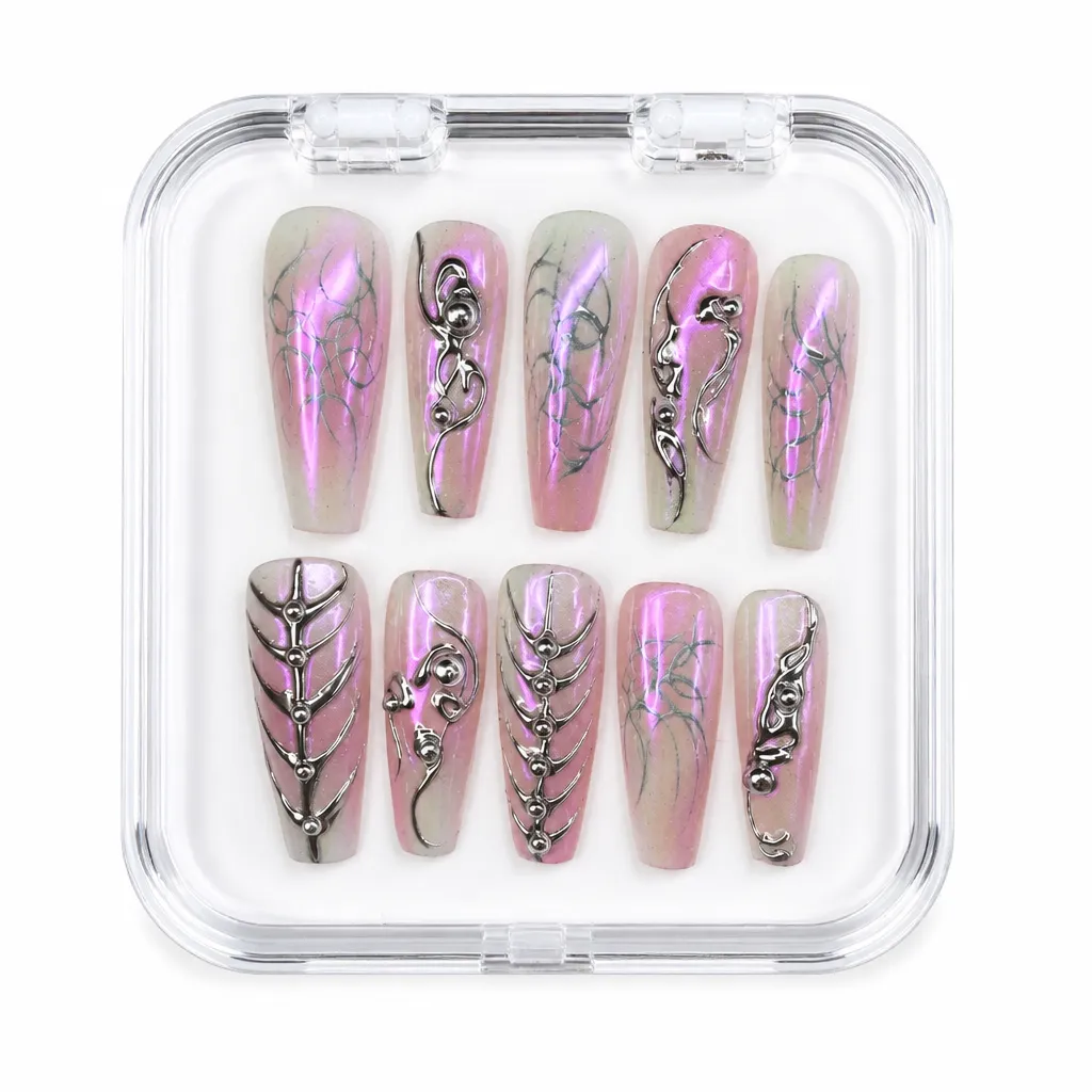 Cybernetic Chrome Aurora – Xưởng gia công Nailbox Sỉ thủ công